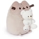 thumbnail image 2 of Peluche GUND Pusheen con oso Kai para niños mayores de 8 años, color gris, 2 of 6
