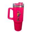 thumbnail image 2 of Termo de acero inoxidable Fartmex color fucsia, La pantera rosa 887 mililitros, 2 of 4