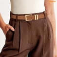thumbnail image 4 of WHIPPY Women's Leather Belt for Jeans Dresses Brown Waist Belt for Women Ladies Belts, 4 of 6
