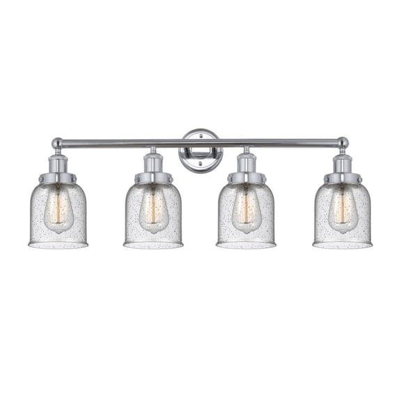 616-4W-PC-G54 Innovations Lighting Bell - 4 Light Bath Vanity In Industrial Style-10 Inches Tall and 33.5 Inches Wide-Polished Chrome Finish-Mercury