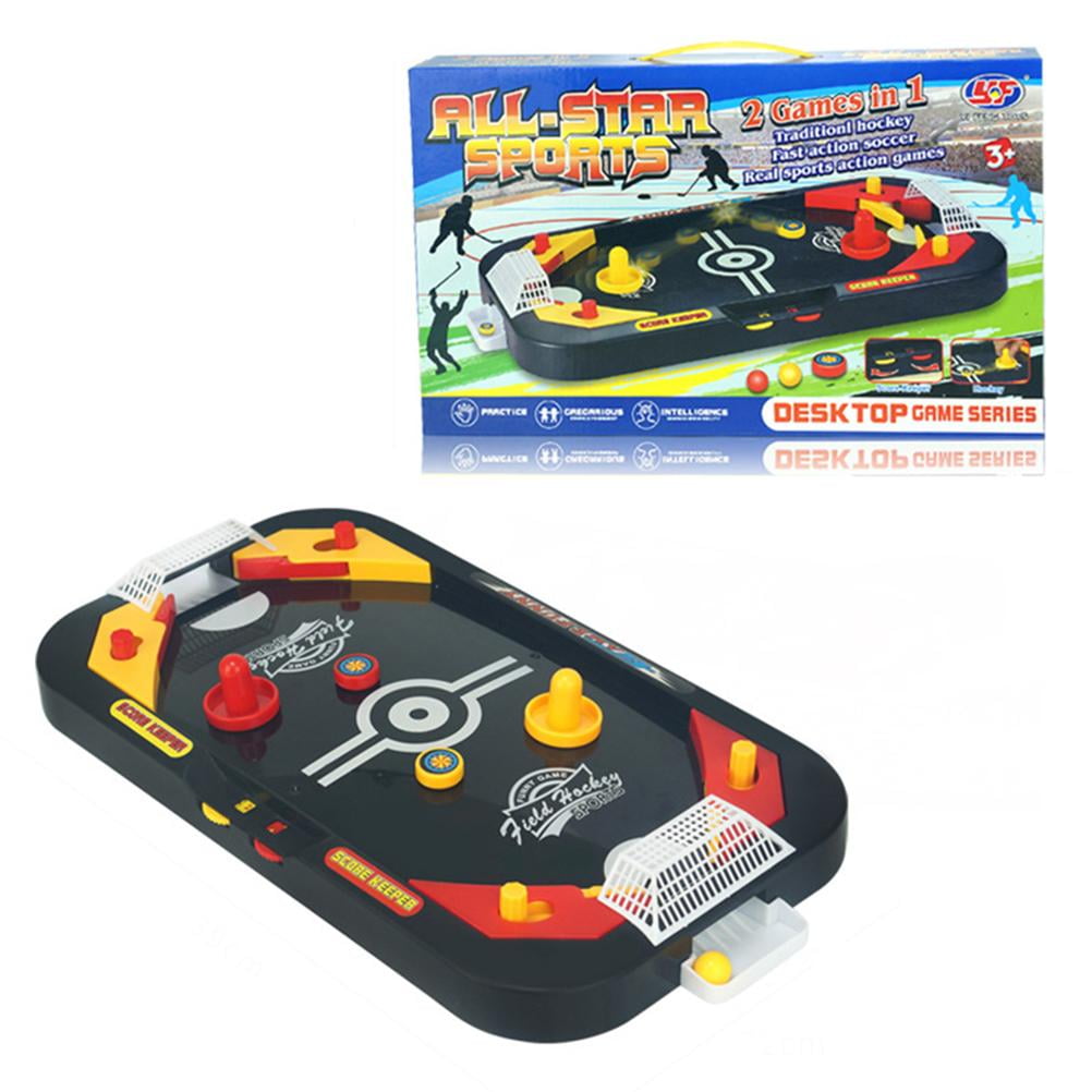 1111Fourone 2 in1 Ice Hockey Soccer Desktop Games Sport Table Battle Interactive Game Toy Family Entertainment Party Game For Children