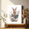 thumbnail image 6 of UXIEQU Cute Bunny Reading Book Canvas Wall Art Print 15.75x11.81 Inches, 6 of 8