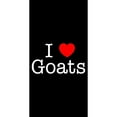 thumbnail image 2 of CafePress - I Love Goats - Large Beach Towel, Soft 30"x60" Towel with Unique Design, 2 of 3