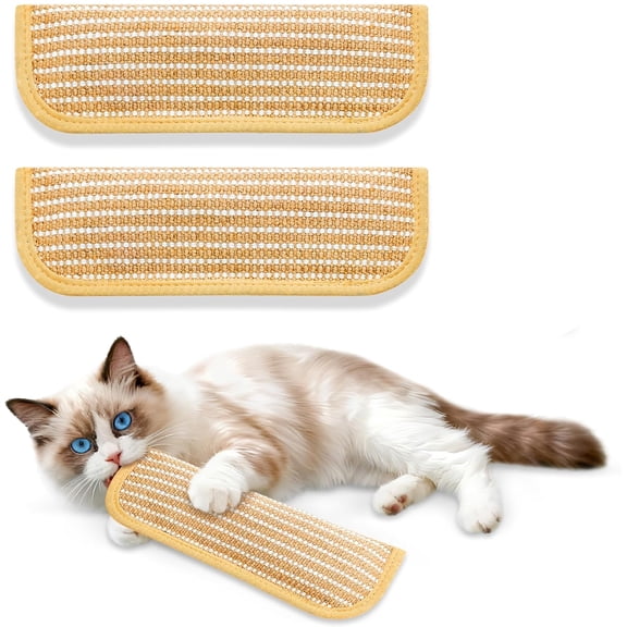 Sisal Catnip Pillow Toy Kickers, 2 Pack Interactive Catnip Toys with Organic 8000mg Herbal Blend for Indoor Scratching, Chewing & Teething, Fun for Kittens and Adult Cats