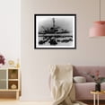 thumbnail image 3 of Historic Framed Print, [Eskimos with dog teams and sleds loaded with equipment for a hydrographic mission in front of the Coast Guard icebreaker Eastwind], 17-7/8" x 21-7/8", 3 of 9