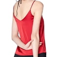 thumbnail image 4 of Hirigin Women's Fashion Silk Satin Plain Sleeveless Strappy Cami Camisole Vest Tank Top, 4 of 4
