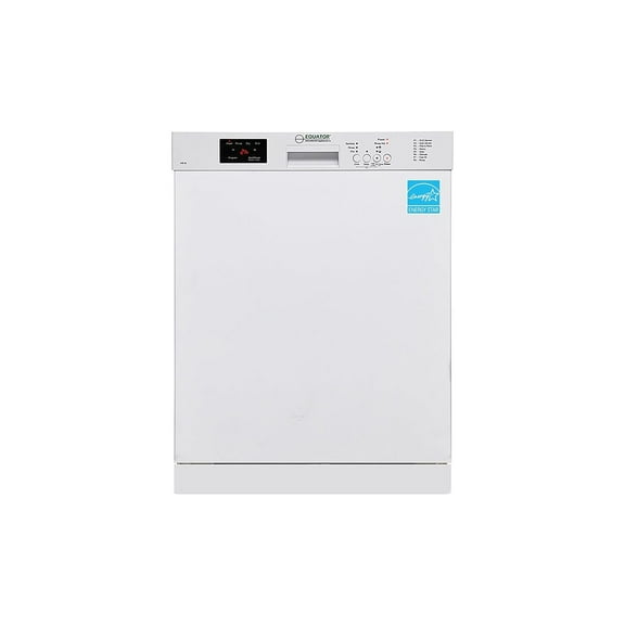 Homestock Renaissance Refinement Appliances Front Control 24-In Built-In Dishwasher (White) 22.4"D X 23.5"W X 32.3"H, Adjustable Tine, Auto Program, Adjustable Rack - Length:164-Length:164