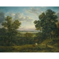 thumbnail image 2 of Patrick Nasmyth 14x12 Black Ornate Wood Framed Double Matted Museum Art Print Titled: View of Greenwich, from Charlton Wood, Near Woolwich, 2 of 5