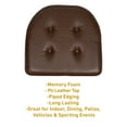 thumbnail image 3 of U-Shaped Memory Foam No Slip Back 16 x 17 Faux Leather Chair Pad Cushion 4 Pack - Brown, 3 of 7