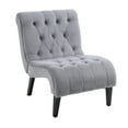 thumbnail image 2 of AVAWING Armless Accent Fabric Upholstered Lounge Chairs for Bedroom & Living Room, Adult, Gray, 2 of 8