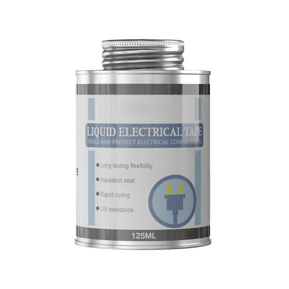 Cinta eléctrica líquida, lata de 125 ml para uso en interiores y exteriores, pegamento de alta temperatura de secado rápido, revestimiento dieléctrico Blanco Yotijar Pegamento eléctrico líquido