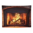 thumbnail image 5 of ONETECH  40x30Inches Burning Fire Tapestry Christmas Fireplace Bright Brick Wall Hanging Vintage Merry Elements Festival Celebrate Wall Tapestry for Living Room Decor, 5 of 7
