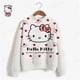 thumbnail image 4 of Sudadera con capucha de HELLO KITTY para mujer, suéter sencillo de cuello redondo que combina con todo, de manga larga, holgado, informal, para estudiantes, Otoño, 2023, 4 of 4