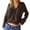 Brown, variant on Fleece Jacket Women Zip Up Long Sleeve Ribbed Knit Cropped Hoodie Sweater Pullover Red Fall Tops Size L