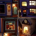 thumbnail image 6 of Miniature Book Nook Kit, Wooden Dollhouse, Warm Lighting, 10X4X7 In, Diorama, Cottage Decor, Handmade Craft, Hobby Kit, Birthday Gift, 1 Pc, 6 of 6