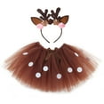 thumbnail image 4 of Shadoumai And Shine Girls Holiday Tutu Dress Set With Festive Printed Top For Special Celebrations And Party Events, 4 of 4