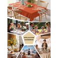 thumbnail image 5 of Coral Orange Table Cloth, Coastal White Ocean Marine Nautical Beach Waterproof Tablecloth for Rectangle Tables, Reusable Washable Fabric Table Cover for Restaurant Kitchen Dining Tables 52"x70", 5 of 6