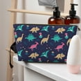thumbnail image 5 of Picia Cartoon Dinosaur Printed Leather Travel Toiletry Bag,Cosmetic Organizer, Makeup Travel Bag, Durable Travel Pouch, Compact Toiletry Bag, Travel Accessories, 5 of 6