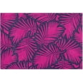 thumbnail image 4 of SKYSONIC Bath Mats Toiletry Mat Fuchsia Leaves Print, Fluffy Plush Absorbent Bath Rugs Carpet with Non Slip Bottom for Bathroom Floor Toilet Tub and Shower,23.6"x15.7"+17.3"x13.4", 4 of 7