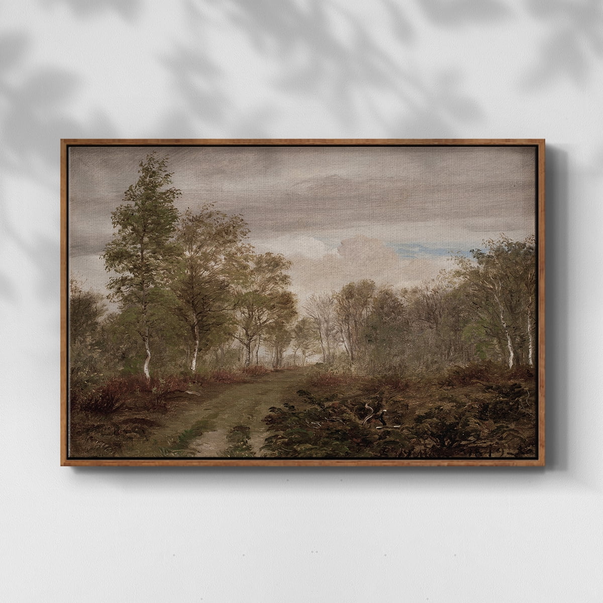 Vintage Landscape-CCCXV By Wexford Home Framed in Walnut Wood Gallery Wrapped Canvas 17 in. x 25 in.