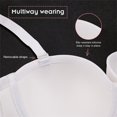 thumbnail image 4 of Wingslove Women's Strapless Push Up Bra Plus Size Full Figure Underwire Multiway Contour Bra,White 32B, 4 of 6