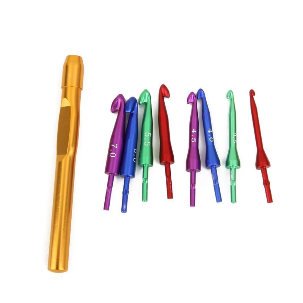 RENACLIPY Knitting Tools Crochet Hook Set Assorted Color Smooth Knitting Easy to Carry