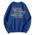thumbnail image 4 of Christmas Print Fashion Casual Solid Color Loose Lady Long Sleeve Letter Print Round Neck Hoodie Polyester Breathable Skin-friendly Suitable for Casual Daily Going out Holiday Party Club Wear, 4 of 5