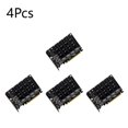 thumbnail image 1 of 4 Port M.2 NVME SSD To PCIE X16 Adapter Converter Card Support 2230/2242/2260/2280 Host Controller Expansion Card LED Indicator 4 Pcs, 1 of 6