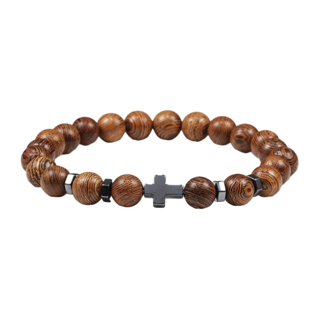 Qarigey Pulseras de cuentas de piedra redonda Natural, para mujer, joyería de Yoga, cuerda elástica, ligera de moda portátil Type3 NO3