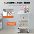 thumbnail image 4 of KFFKFF 24x24x38 Inch Stainless Steel Table, 700 LBS Capacity, Mobile with 4 Casters, 3 Height Settings, Durable Kitchen Prep Station for Commercial Use, Silver, 4 of 8