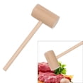 thumbnail image 3 of 4Pcs Meat Tenderizer Wooden Hammer Pounder Double Sided Tool for Pounding and Tenderizing Steak Beef Pork Chicken, 3 of 9