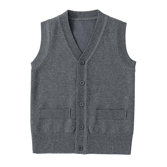 White Sweater Cardigan Girls V Neck Knitted Vests for Boys Girls Sleeveless Sweater Vest Pullover Knitwear Crop Tops Kids School Uniform Clothes