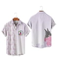 thumbnail image 2 of Hawaiian T-shirts for Men- Easter Rabbit Short Sleeve Beach Tops Bunny Printed Lapel Loose Tops Tops with Pocket, #1, Child-160, 2 of 8
