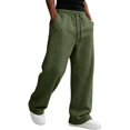 thumbnail image 4 of Dwelliawo Men's Baggy Sweatpants Wide Leg Lounge Sweat Pants with Pockets Army Green 3xL, 4 of 7