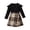 Black*, variant on RUTAYY Girls 2 Piece Casual Set Crew Neck Button Ruffle Long Sleeve Knit Tops Plaid Wrap Skirt Kids Daily Outfit White