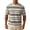 Beige, variant on Men's Knit Vertical Striped Short Sleeve Mock Neck T-Shirt, Casual Slim Fit Top, Breathable Ribbed Knitwear for Smart Casual Style and Everyday Wear Black c S