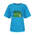 thumbnail image 4 of LSLJS Col Rond Imprimé Trèfle de Saint Patrick Manches Courtes Décontracté Ample Manches Courtes Col Rond Haut/chemise, Cadeaux pour Femmes, 4 of 4
