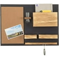 thumbnail image 4 of MyGift Rustic Brown Wood Wall-Mounted Shelf, Mail Organizer, 4 of 5