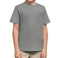 thumbnail image 5 of Summer Children Boy's Tee Tops Short Sleeve Kids Casual Solid Color Shirt with Pocket, 5 of 6