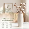 thumbnail image 5 of Unique Bargains Modern Decor Tall Ribbed Flower Vase Matte White 4.1" x 4.1" x 8.7", 5 of 6
