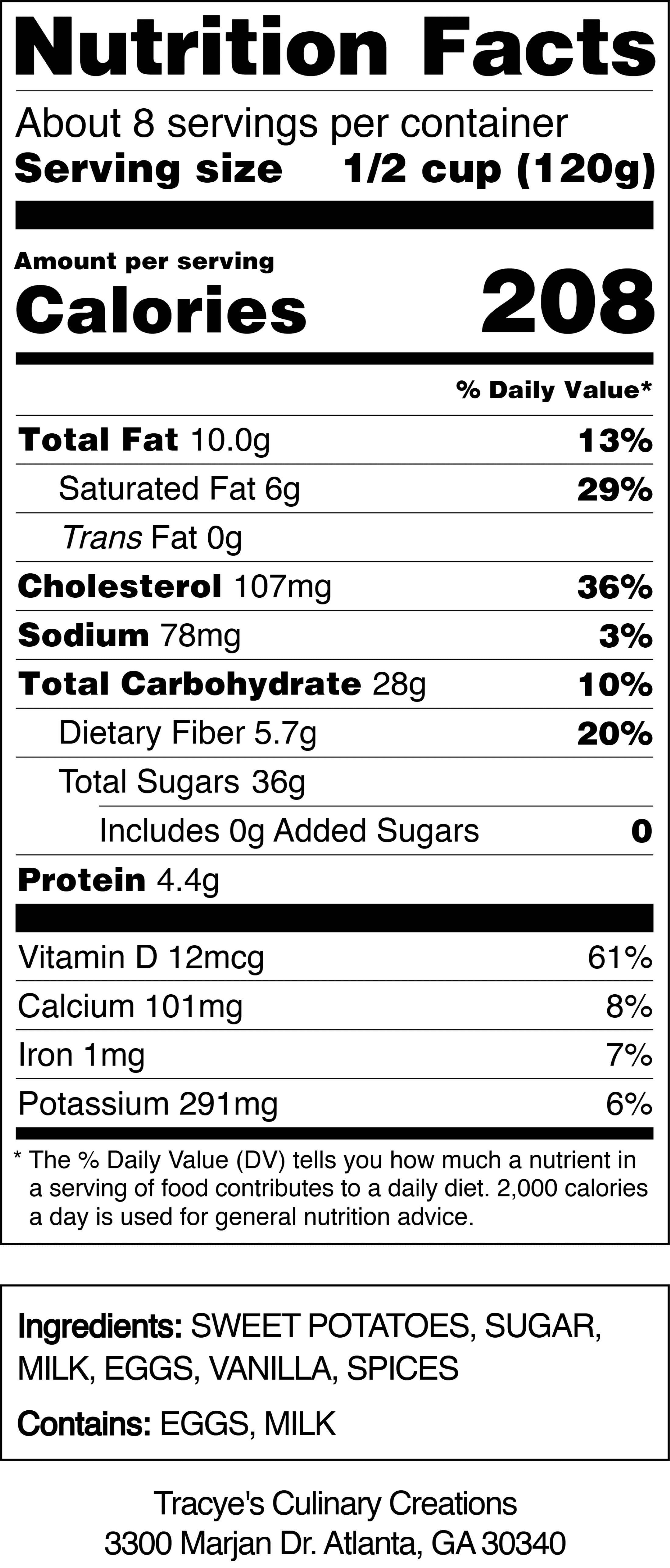 Tracye's Sweet Potato Pie Filling
