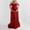 X-36Red, variant on YMNXA Women's Maternity Dress Sleeveless Off Shoulder Solid Color Mesh Elegant Floor Length Pregnant Dresses For Photography,Pink,Xl