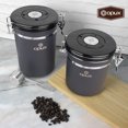 thumbnail image 6 of OPUX Coffee Canister | Stainless Steel Airtight Coffee Container with Scoop | Coffee Storage for Coffee Beans, Ground, Tea with Co2 Valve and Date Tracker | Coffee Jar (16 oz Matte Gray), 6 of 8