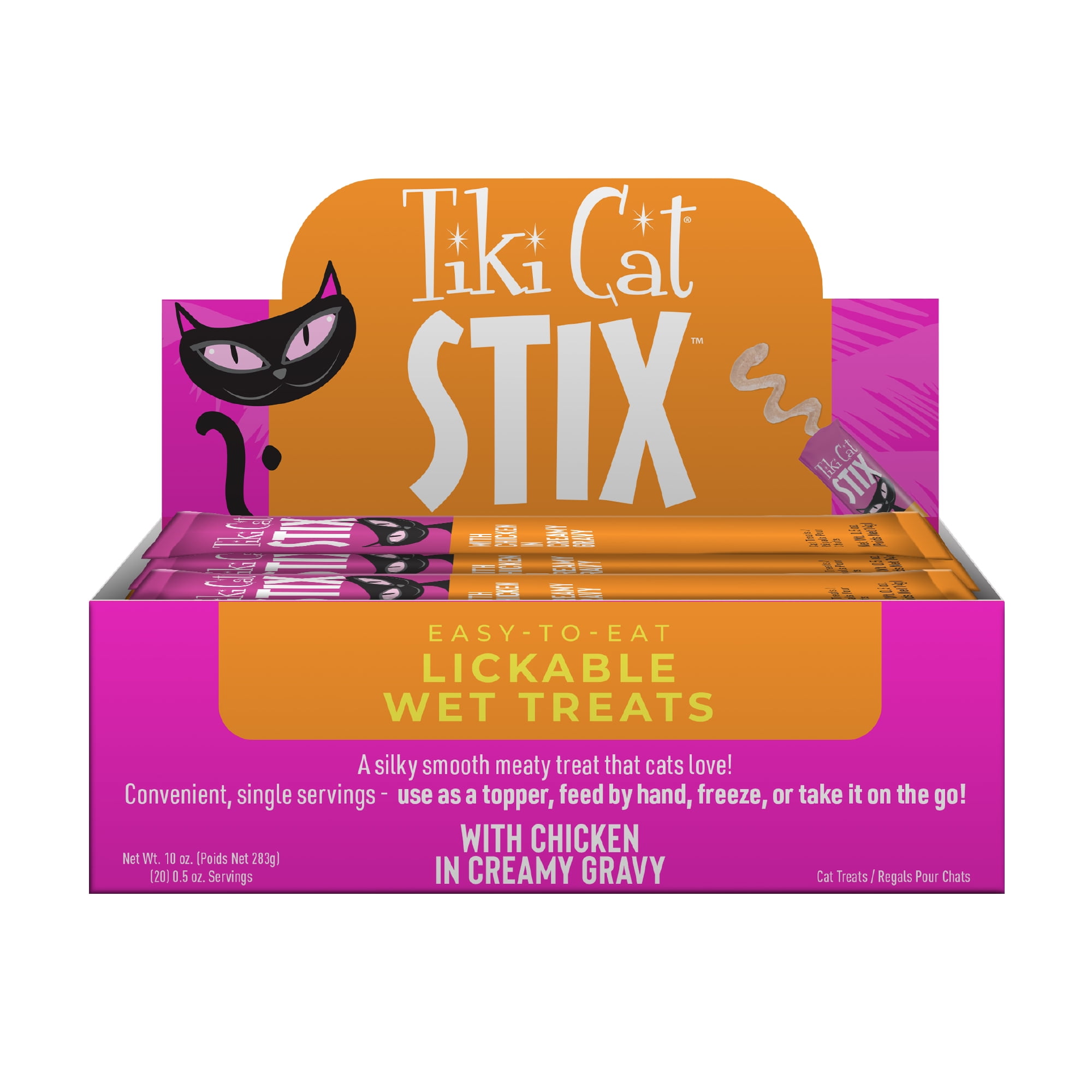 (2 pack) Tiki Cat Stix Wet Cat Treats, Chicken, 0.5 oz. Tubes (20 Count)