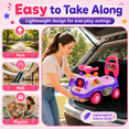 thumbnail image 5 of JoyStone Ride On Push Car for Toddlers, Push Walker Ride On Car with Lights, Music and Horn, Under Seat Storage, Push Car for Boys Girls, Purple, Lion, 5 of 9