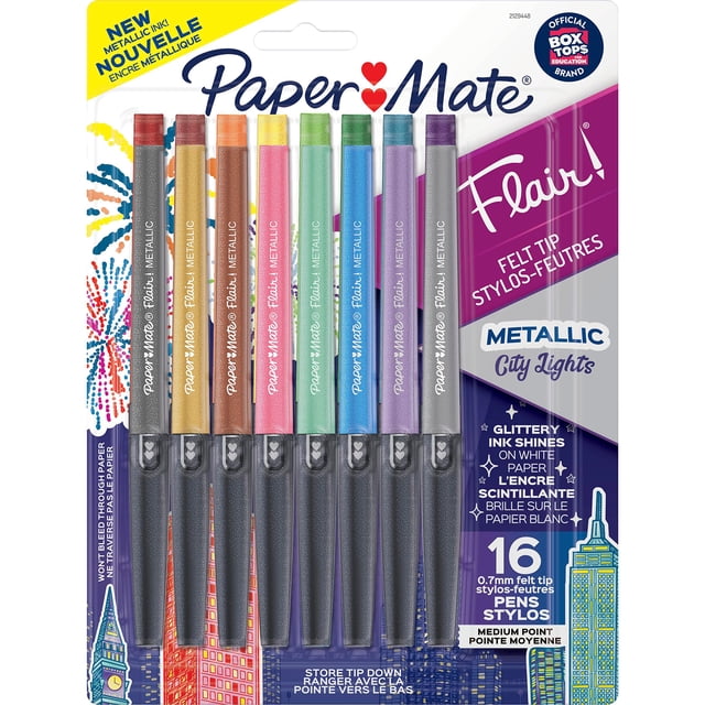 Rotuladores Paper Mate Flair Metallic 16 colores