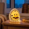 thumbnail image 4 of JHRGJIO Ghost Reading Book LED Night Light, Stained Egg Shaped Cute Halloween Table Lamp with Base, Spooky Glowing Ornament for Home Bedroom Desk Shelf Display, 4 of 6