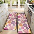 thumbnail image 4 of Kitchen Rugs Sets Of 2,Pioneer Flower Floral Print Pattern Anti Fatigue Kitchen Mat Rugs Non Slip Washable,Decorative Kitchen Floor Mats for Kitchen,Sink,Laundry,17"x47"+17"x47", 4 of 5