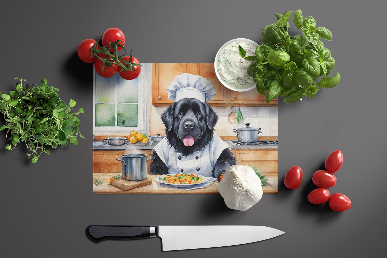 Newfoundland The Chef Glass Cutting Board 12 in x 15 in