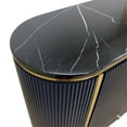 thumbnail image 6 of Pasargad Home Theodore Green Sideboard 6 Drawers and Metal Frame- Black Top, 6 of 10
